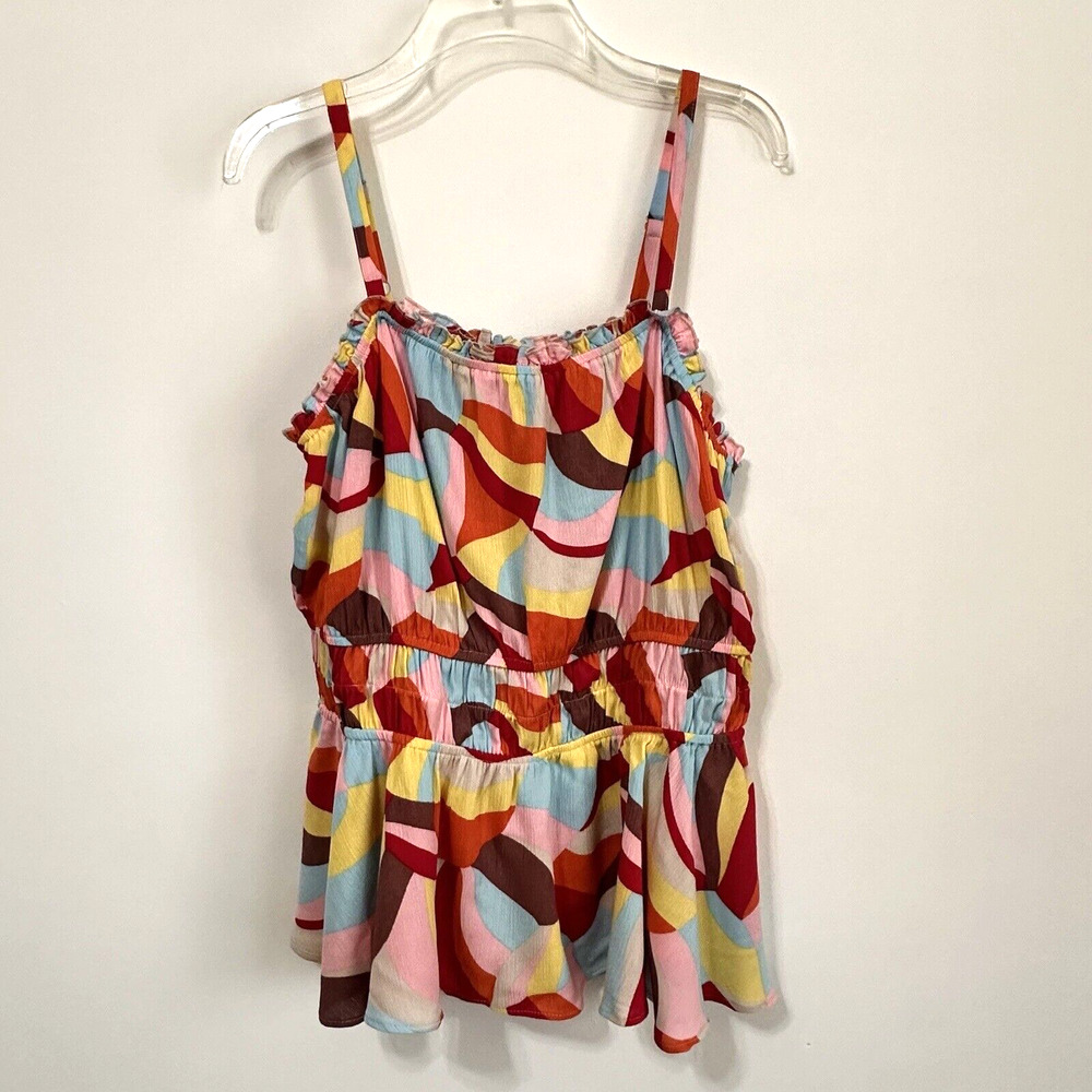 Torrid Peplum Washable Gauze Square Neck Cami 0 Large 12 Summer Plus Summer‎ NEW